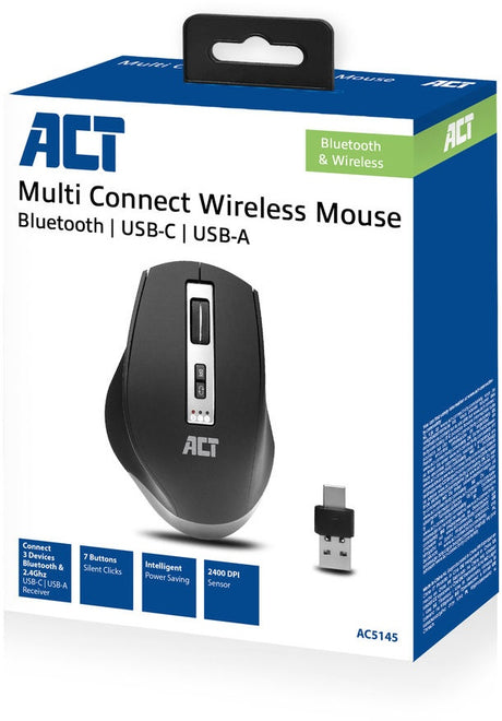 ACT AC5145 Draadloze Multi-Connect Muis 2400 DPI