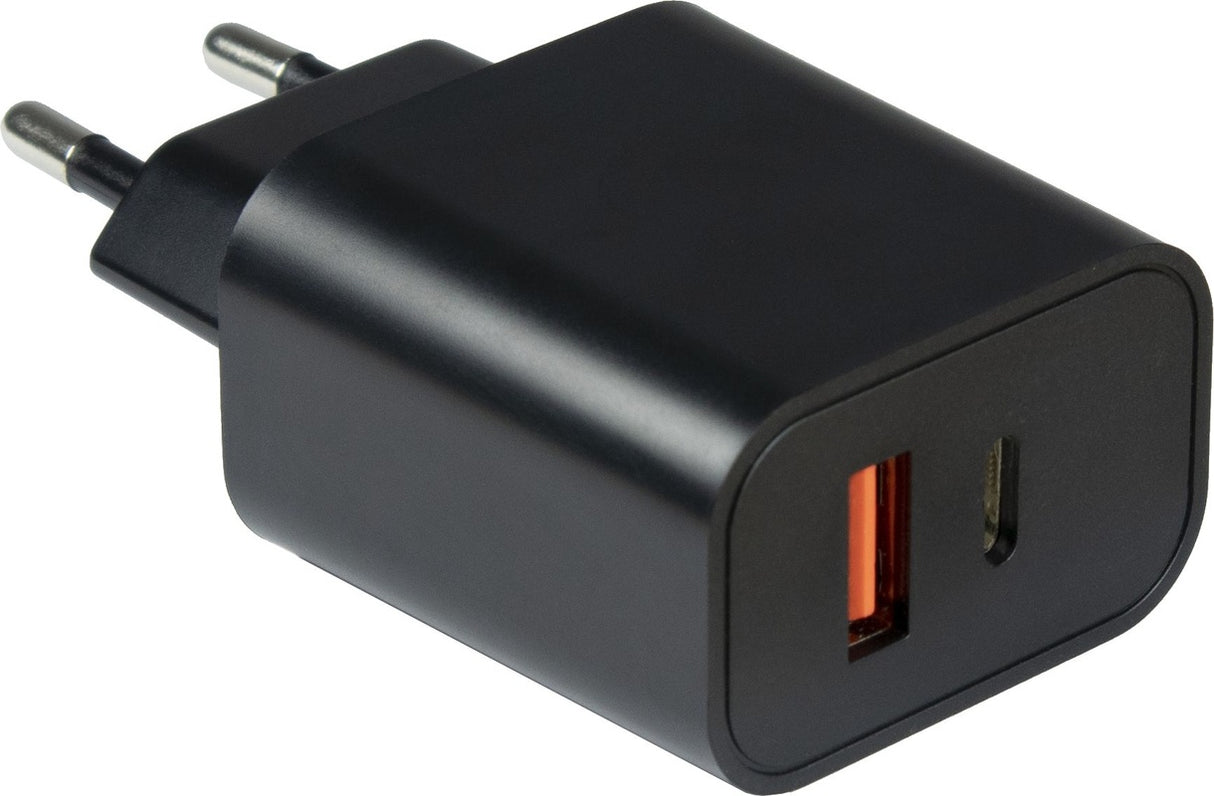 Inter-Tech PD-Charger USB C,PSU PD-2120, PD+QC 20W zwart