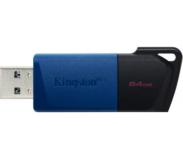Kingston DataTraveler Exodia M USB-stick – 64 GB – Zwart/blauw – USB-A 3.2 Gen 1