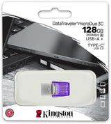 Kingston Technology DataTraveler 128GB microDuo 3C 200 MB/s dubbele USB-A + USB-C