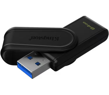 Kingston Technology DataTraveler 64GB Portable USB 3.2 Gen 1 Exodia S (Black/Black)