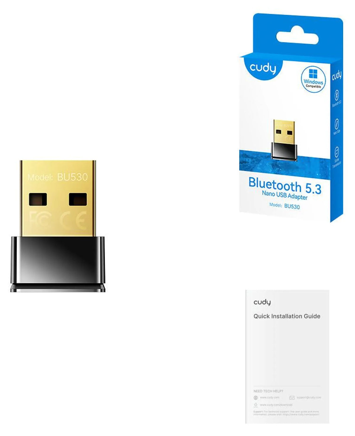 Cudy bluetooth dongle USB-A 2.0 to BT5.3 100m - BU530