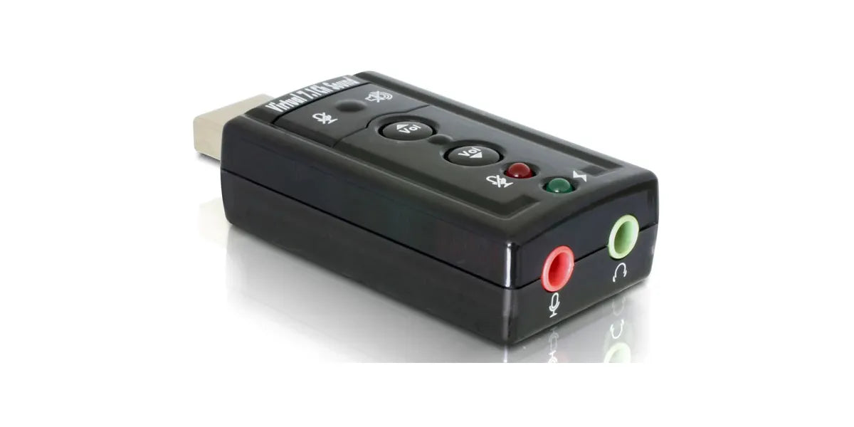 DeLOCK 61645 geluidskaart USB 2.0 2x 3,5 Zwart