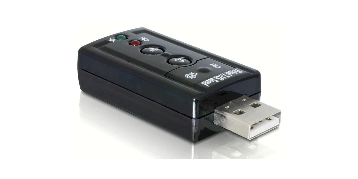 DeLOCK 61645 geluidskaart USB 2.0 2x 3,5 Zwart