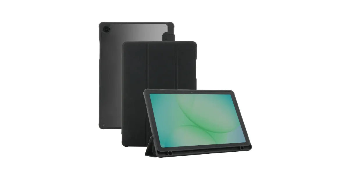 Mobilis 060021 tabletbehuizing 27,9 cm (11") Flip case Zwart, Transparant