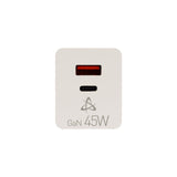 SBOX USB Oplader HC-45 , 45W , USB-A & USB-C (2 Poorten) , Wit