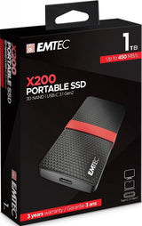 EMTEC SSD 1TB 3.1 Gen2 X200 Portable 4K retail