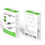 Rixus RXUC29AC Braided USB-A To USB-C Cable With LED Display White