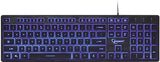 Gembird KB-UML-02 verlicht toetsenbord USB Amerikaans Engels Zwart