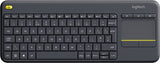 Logitech K400 Plus - Draadloos Touch Toetsenbord - QWERTY ISO - Zwart