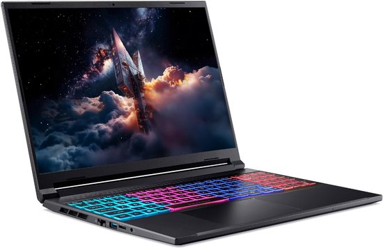 Acer Nitro V 16S AI ANV16S-41-R9U6 Copilot+ PC AMD Ryzen AI 7 260 Laptop 40,6 cm (16") WQXGA 16 GB DDR5-SDRAM 512 GB SSD NVIDIA GeForce RTX 5060 Wi-Fi 6E (802.11ax) Windows 11 Home Zwart