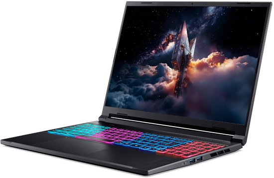 Acer Nitro V 16S AI ANV16S-41-R9U6 Copilot+ PC AMD Ryzen AI 7 260 Laptop 40,6 cm (16") WQXGA 16 GB DDR5-SDRAM 512 GB SSD NVIDIA GeForce RTX 5060 Wi-Fi 6E (802.11ax) Windows 11 Home Zwart