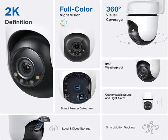 TP-Link Tapo  C510W 2K IP65 2-Weg Audio microSD