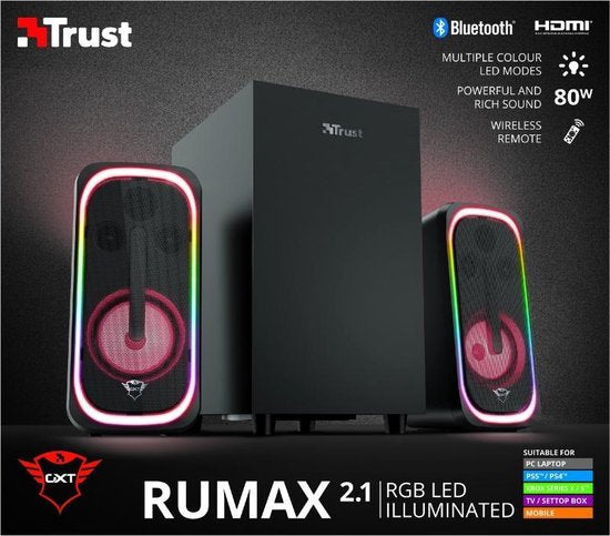 Trust GXT635 RUMAX RGB BT 2.1 SPEAKER SET
