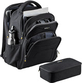 17.3" Laptop Rugzak met Verwijderbare Opbergtas voor Accessoires, Professionele IT Tech Backpack, Werk/Reizen/Pendelen, Ergonomische Computer Tas, Duurzaam Ballistisch Nylon, Notebook/Tablet Vakken NTBKBAG173