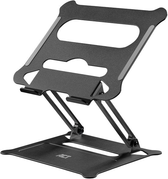 ACT Laptopstandaard, aluminium, inklapbaar, traploos in hoogte verstelbaar AC8140