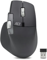 ACT AC5147 Draadloze multi-connect muis Bluetooth en USB ontvanger, oplaadbaar, 4800 DPI met stille klik, snel scrolwiel en duimscrolwiel
