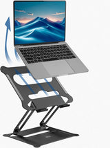 ACT Laptopstandaard, aluminium, inklapbaar, traploos in hoogte verstelbaar AC8140