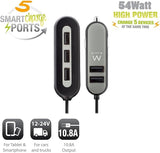 Ewent EW1355 USB AUTOLADER 2+3 POORTS 10.8A