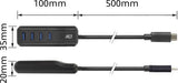 ACT AC6420 USB-C hub 3.0, 4 poorts USB-A AC6420