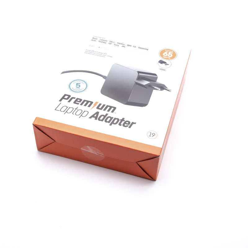 Premium RETAIL Wall Charger USB-C 65 Watt 5 – 20v 3.25A