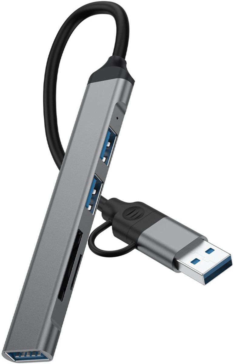 Rixus RXHU05 USB-C 2 in 1 Hub Multiport Adapter