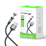 Rixus RXU48 Magnetic Cable 3 in 1 Black