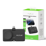 Rixus RXPB13 Mini Click-On 3-in-1 Powerbank 4500mAh Zwart
