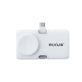 Rixus RXPB13 Mini Click-On 3-in-1 Powerbank 4500mAh Wit