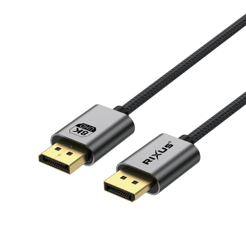 Rixus RXDP12 DisplayPort-kabel 8K 2 Mtr. Space Grey
