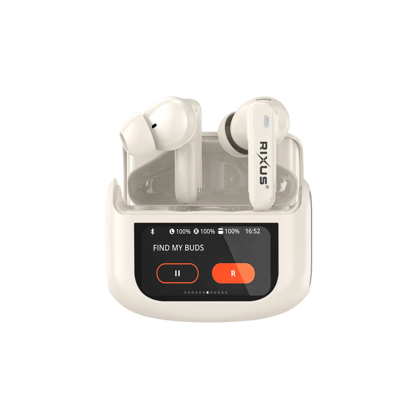 Rixus RXBH63C Wireless Earbuds Touch Case Pro Beige ( noise canceling )