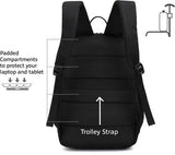 ACT AC8565 Suburb rugzak voor laptops tot 15,6", gemaakt van gerecyclede plastic flessen 15,6