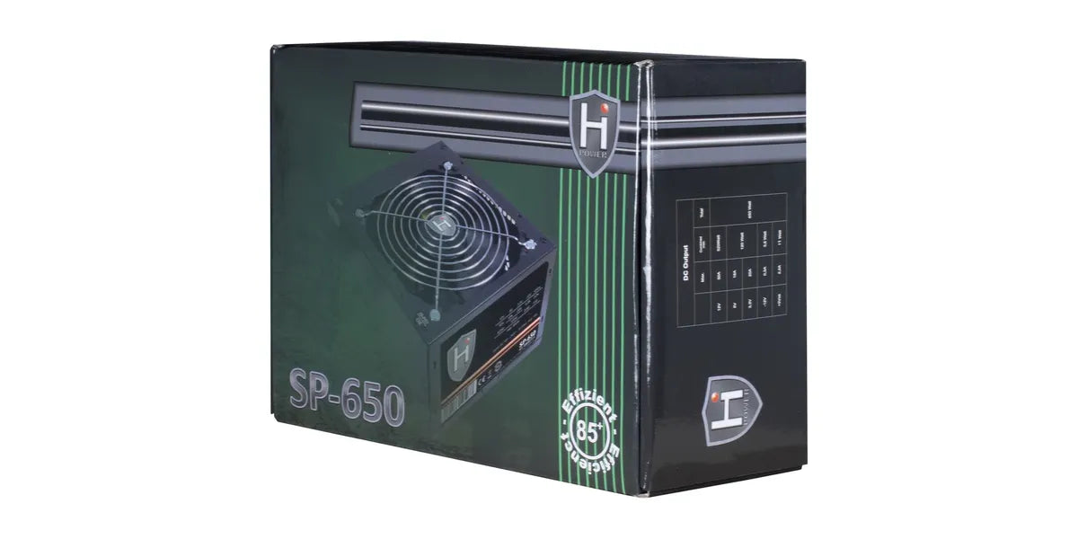 Inter-Tech HIPOWER SP-650 power supply unit 650 W 20+4 pin ATX ATX Zwart