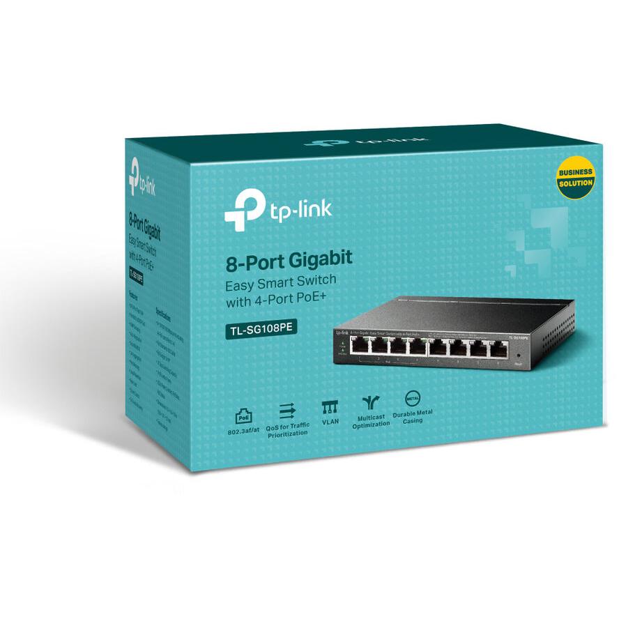 Switch TP-Link 8x GE TL-SG108PE (4xPOE)