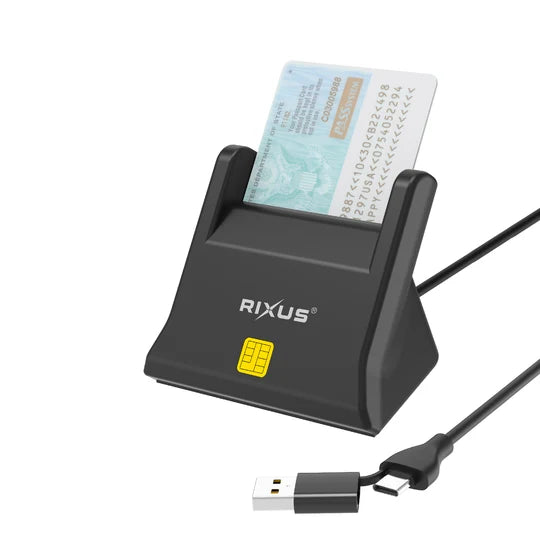 Rixus RXCR34 Desktop ID - Smart Card Reader Black