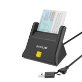 Rixus RXCR34 Desktop ID - Smart Card Reader Black