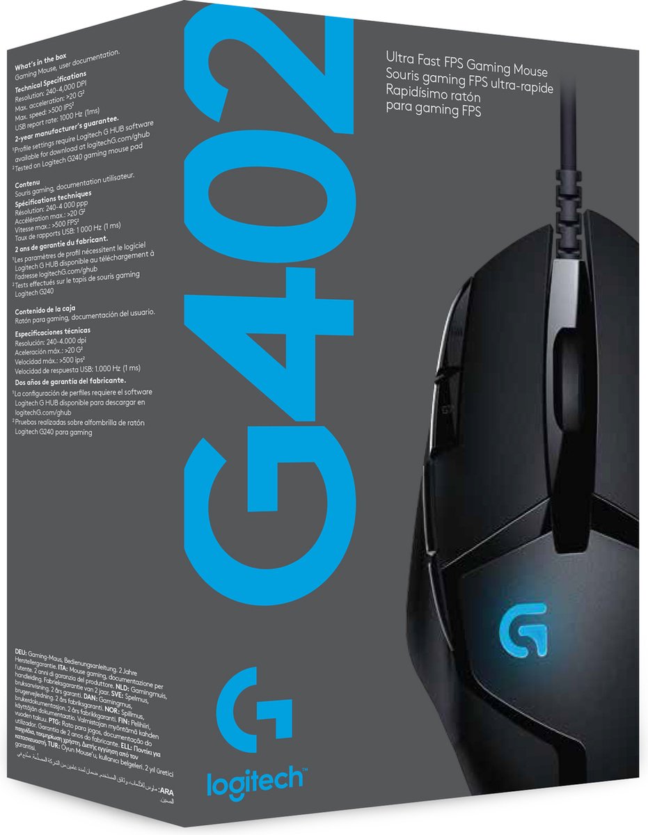 Logitech Gaming muis G402 USB