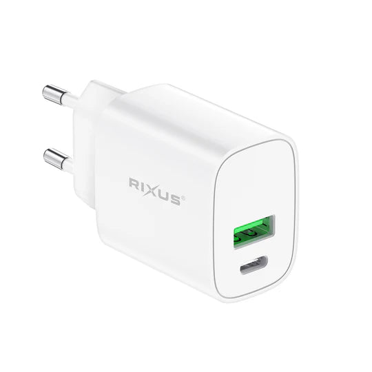 Rixus RX90S Adaptive Fast Charger QC 3.0 And PD 20W