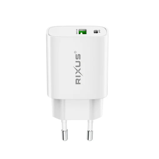 Rixus RX90S Adaptive Fast Charger QC 3.0 And PD 20W