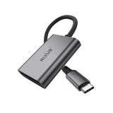 Rixus RXCR01 USB-C To SD/TF Card Reader Adapter Space Gray