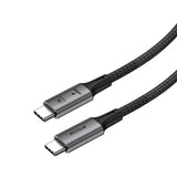 Rixus RXUC01 USB-C 4.0 To USB-C Cable 1m 240W Grey ( 8k video transfer )