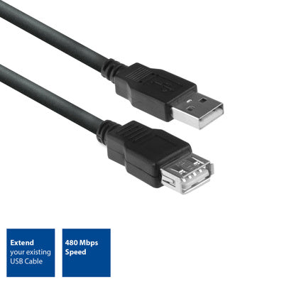 Ewent ew9624 / AC3040 USB 2.0 Extension Cable 1.8 Meter