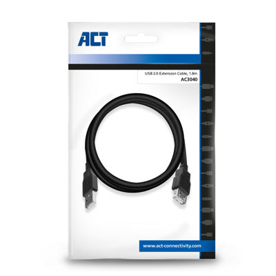 Ewent ew9624 / AC3040 USB 2.0 Extension Cable 1.8 Meter