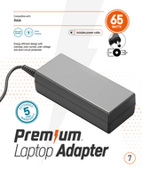 Premium adapter in retailverpakking  Asus 19V 3,42A 4,0mm * 1,35mm incl. netsnoer