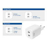 Act AC2175 USB-C-lader 100W met 2 poorten, Power Delivery 3.2, PPS, AVS, Quick Charge en GaNFast