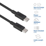 Act AC3083 laadkabel USB- C USB 2.0 480Mbps 60W laad- en datakabel, zwart, 2 meter