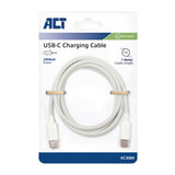 Act AC3084 laadkabel USB 2.0 240W laad- en datakabel USB-C naar USB-C, wit, 1 meter