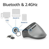 ACT AC5155 Draadloze Ergonomische Muis met Bluetooth en USB-C/USB-A