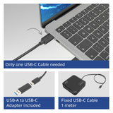 ACT AC7150 Universeel USB-C Dockingstation 4K, voor 2 HDMI/DisplayPort monitoren, DisplayLink, compact model