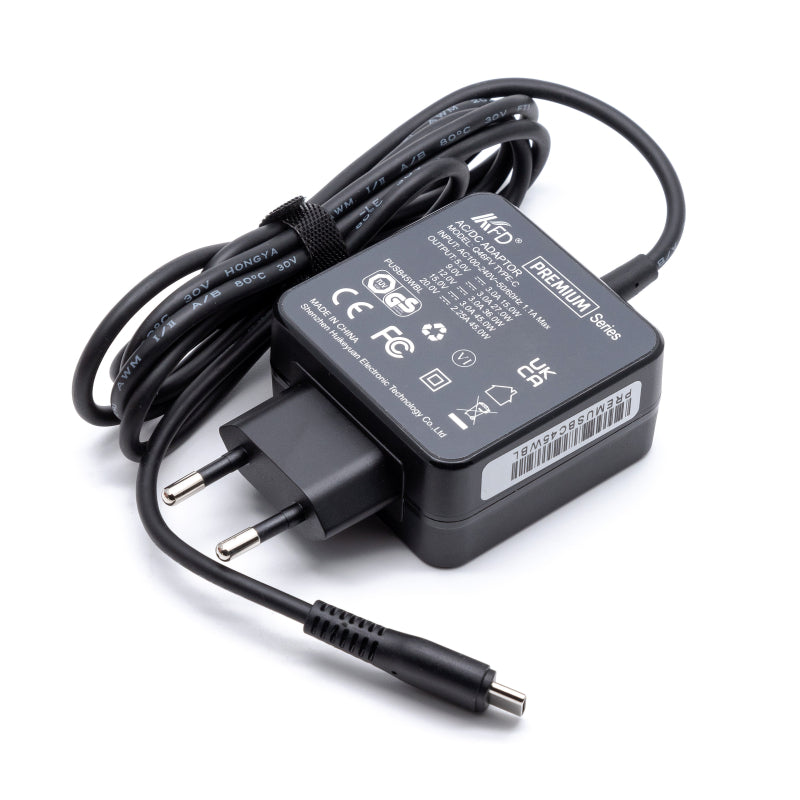 Premium RETAIL Wall Charger USB-C 45 watt 5 – 20v 2.25A